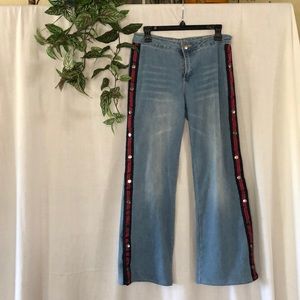 Rocks and indigo jeans